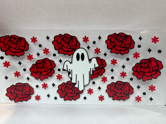 Ghost w/ red roses