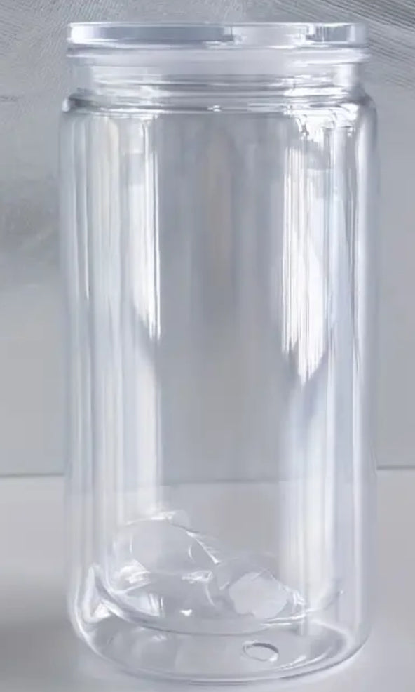 16oz Acrylic Snowglobe (clear lid)
