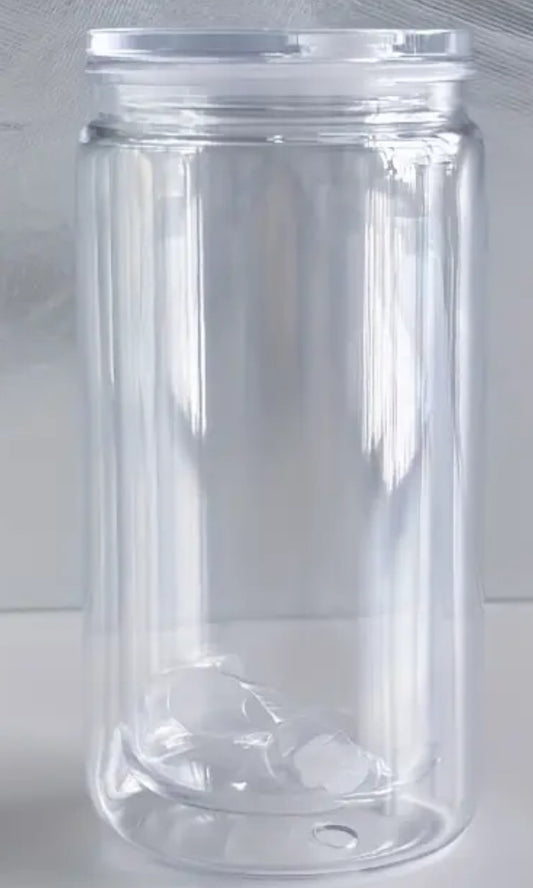 16oz Acrylic Snowglobe (clear lid)