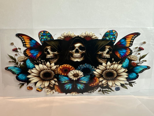 3 skulls w/ Butterfly’s